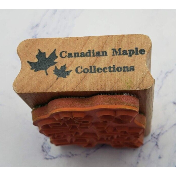 Lucky Clover St. Patrick’s Day Canadian Maple Collections Wooden Rubber Stamp - Picture 3 of 7